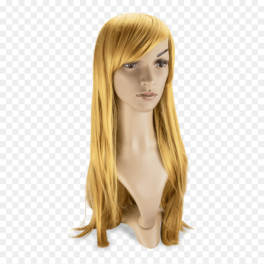 Straight & Long Strawberry Blonde Wig - Blond, HD Png Download - blond wig png