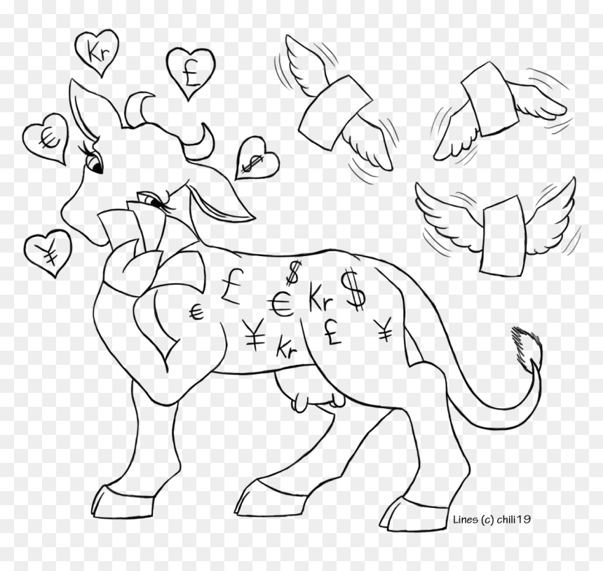 The Cash Cow - Line Art, HD Png Download - cash cow png