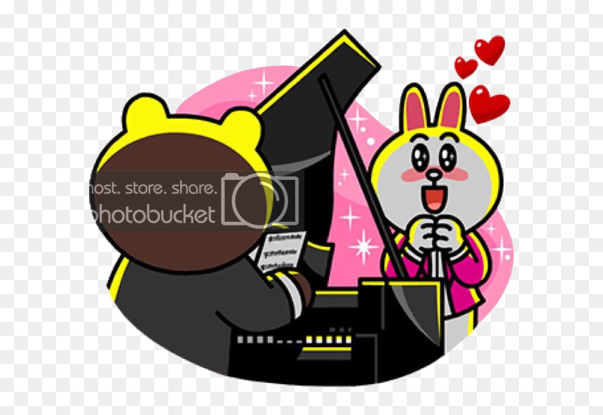 Brown And Cony Piano, HD Png Download - piano emoji png