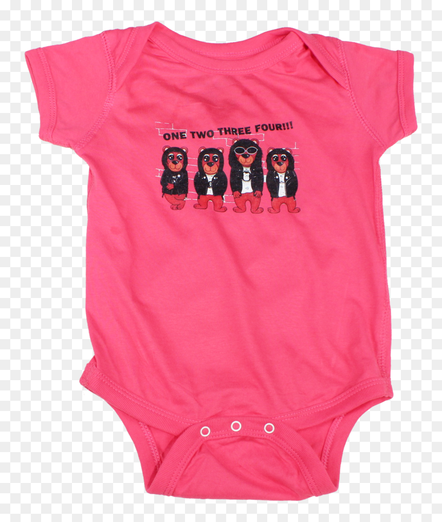 Hot Pink Teddy Rocket Ramones Onsie - One-piece Garment, HD Png Download - ramones png