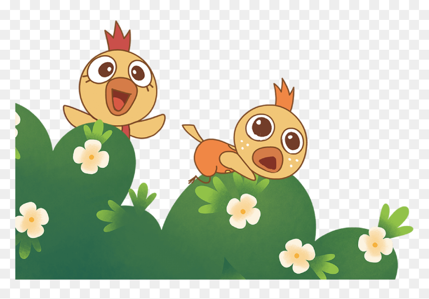 Chicks In A Bush - Cartoon, HD Png Download - cartoon bush png