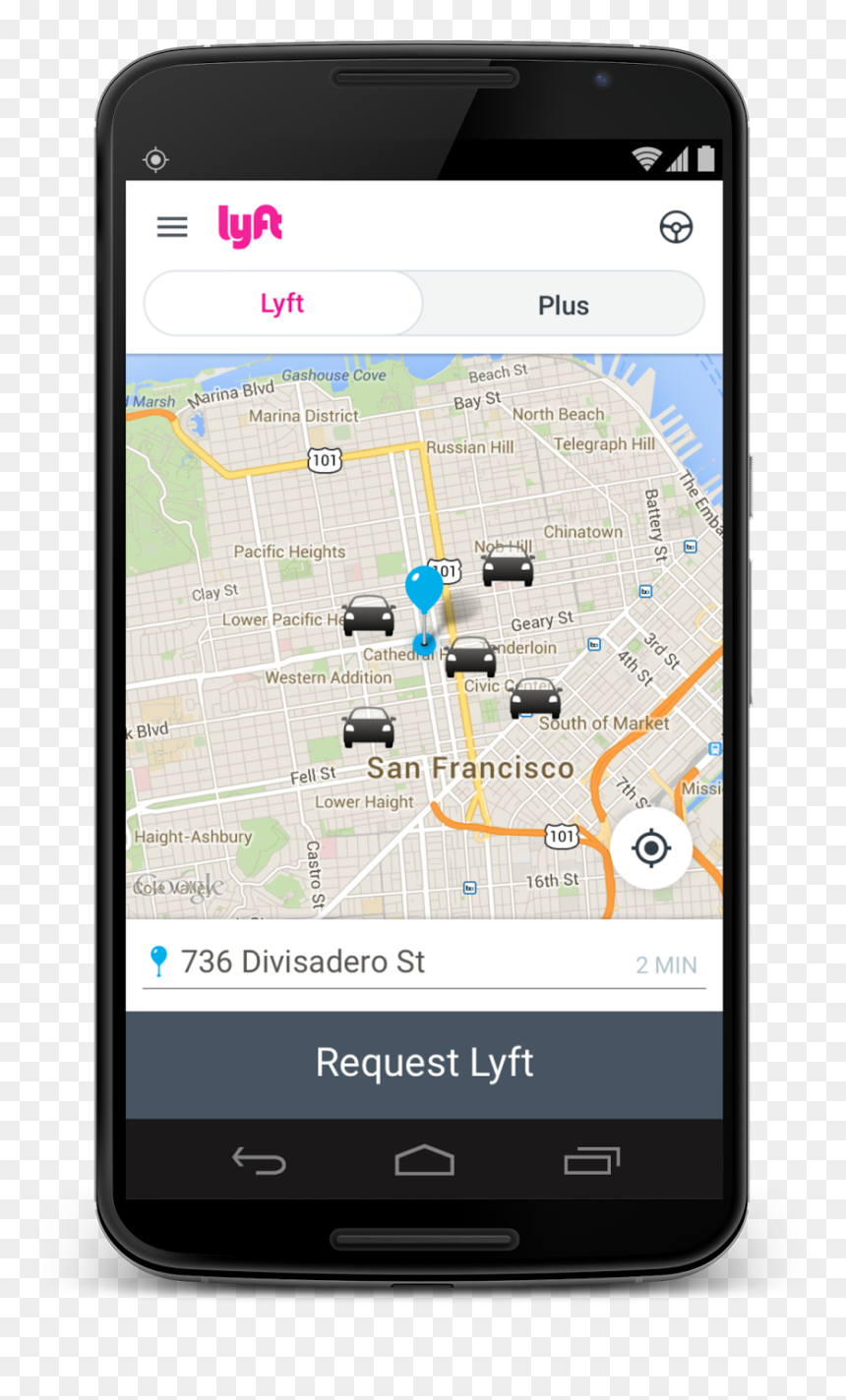 Android Apps Using Google Maps, HD Png Download - lyft mustache png