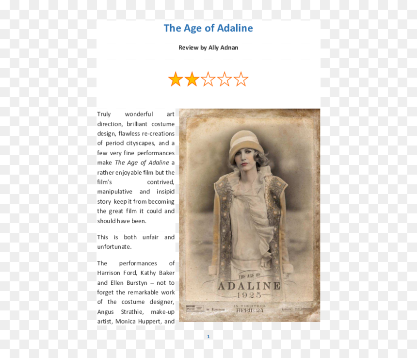 Age Of Adaline, HD Png Download - harrison ford png