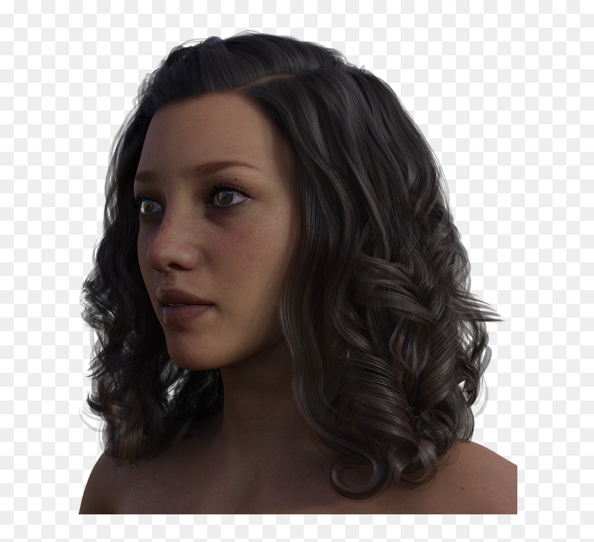 Wig, HD Png Download - girl wig png