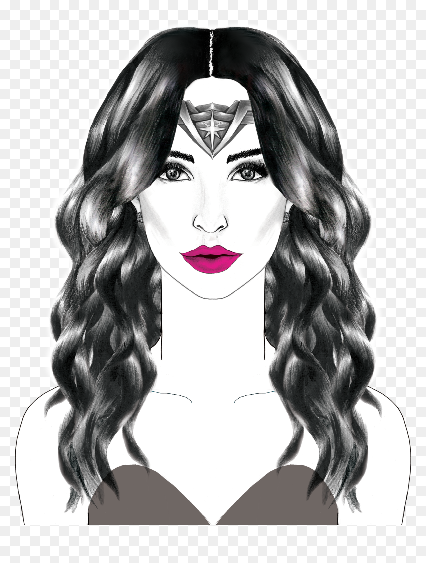 Illustration, HD Png Download - girl wig png