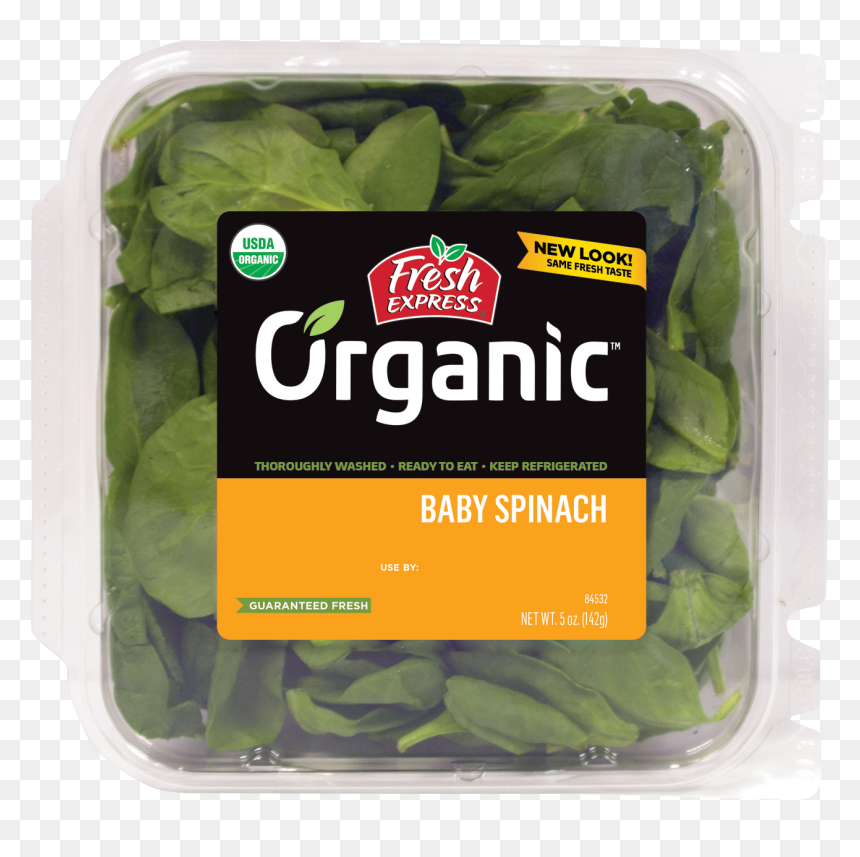 Organic Baby Spinach - Fresh Express, HD Png Download - spinach leaf png