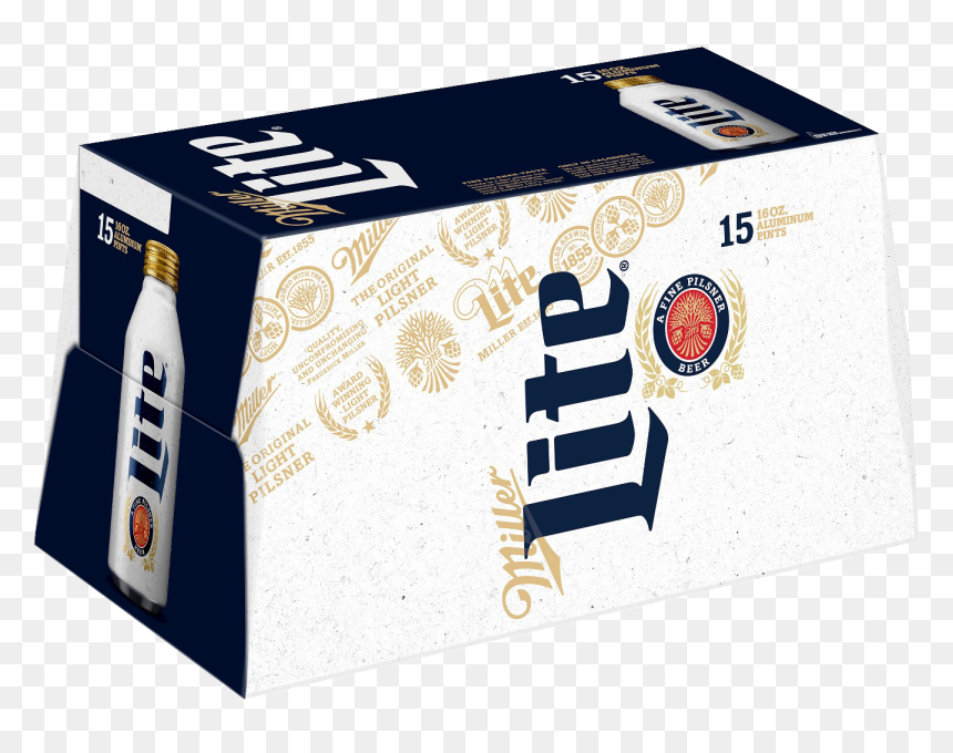Miller Lite Aluminum Nr 16oz 15pk 16oz Beer - Miller Lite 16 Oz Aluminum Bottle, HD Png Download - miller lite can png