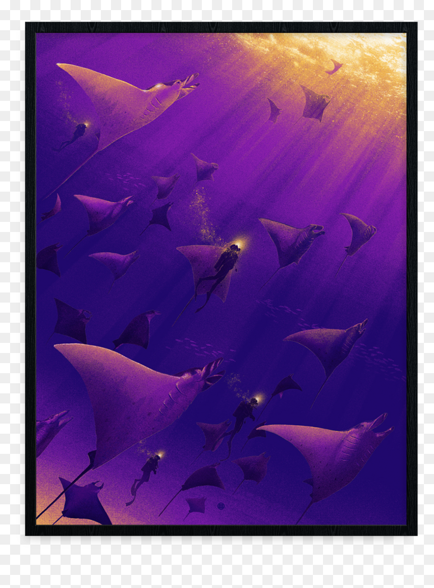 Marko Manev, "wings Under The Waves" - Creative Arts, HD Png Download - purple wings png