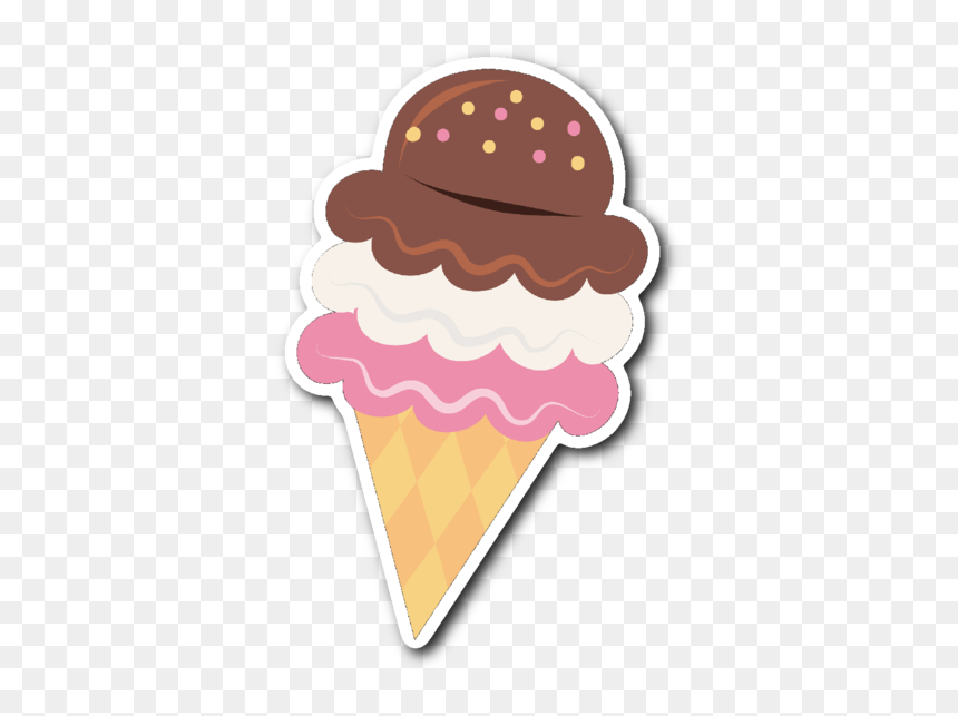 Ice Cream - Ice Cream Cone Sticker, HD Png Download - ice cream social png