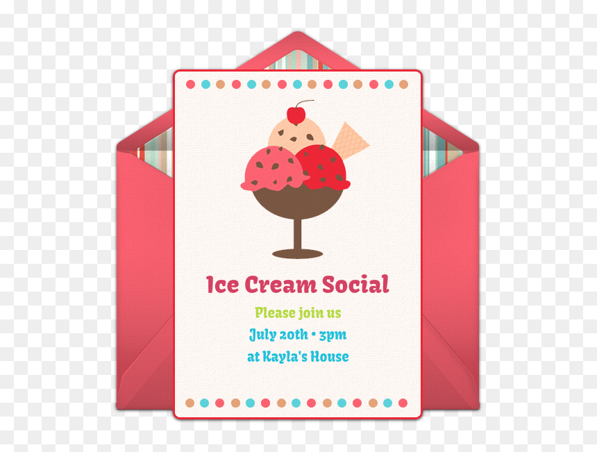 Ice Cream Social Invitation, HD Png Download - ice cream social png
