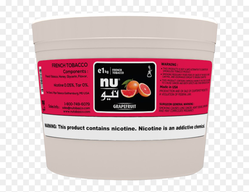 Nu Grapefruit 1kg - Tobacco, HD Png Download - smoking hookah png