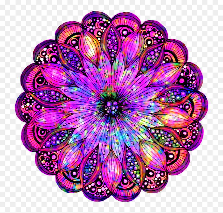 #mandala #mandalas #galaxy #colorful #girly - Mandala, HD Png Download - colorful mandala png