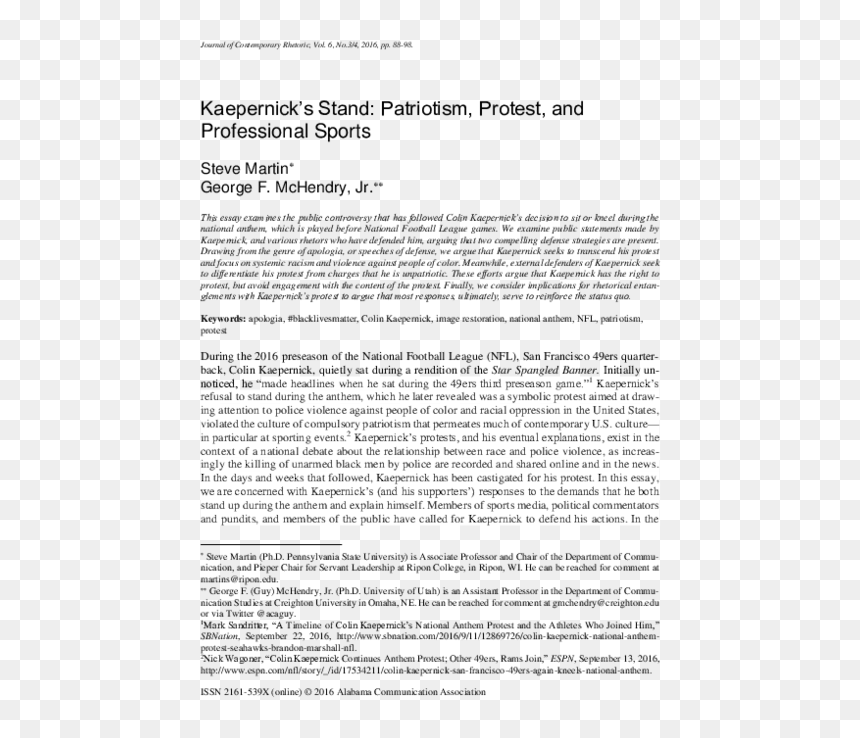 Document, HD Png Download - kaepernick png