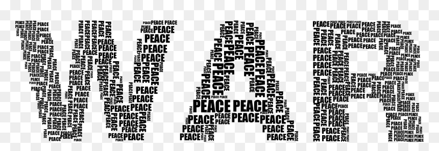 Transparent Peas Clipart Black And White - War And Peace Rs, HD Png Download - peace word png
