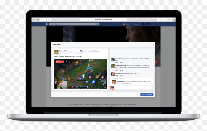 Facebook Live On Computer, HD Png Download - facebook live logo png