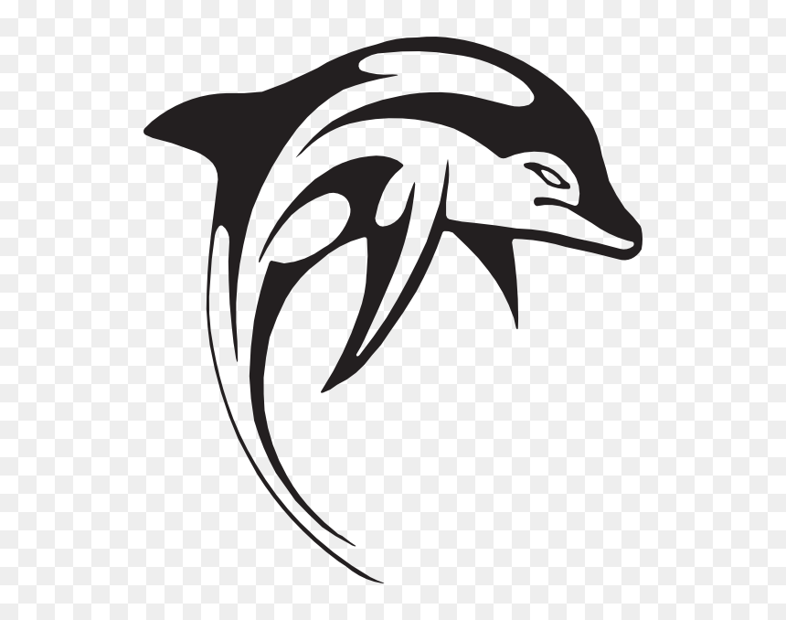 Tribal Dolphin Tattoo, HD Png Download - miami dolphins logo png