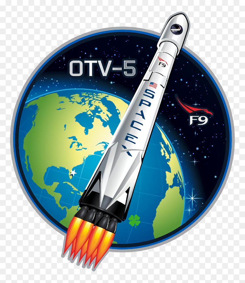 Spacex Otv 5 Patch, HD Png Download - spacex logo png