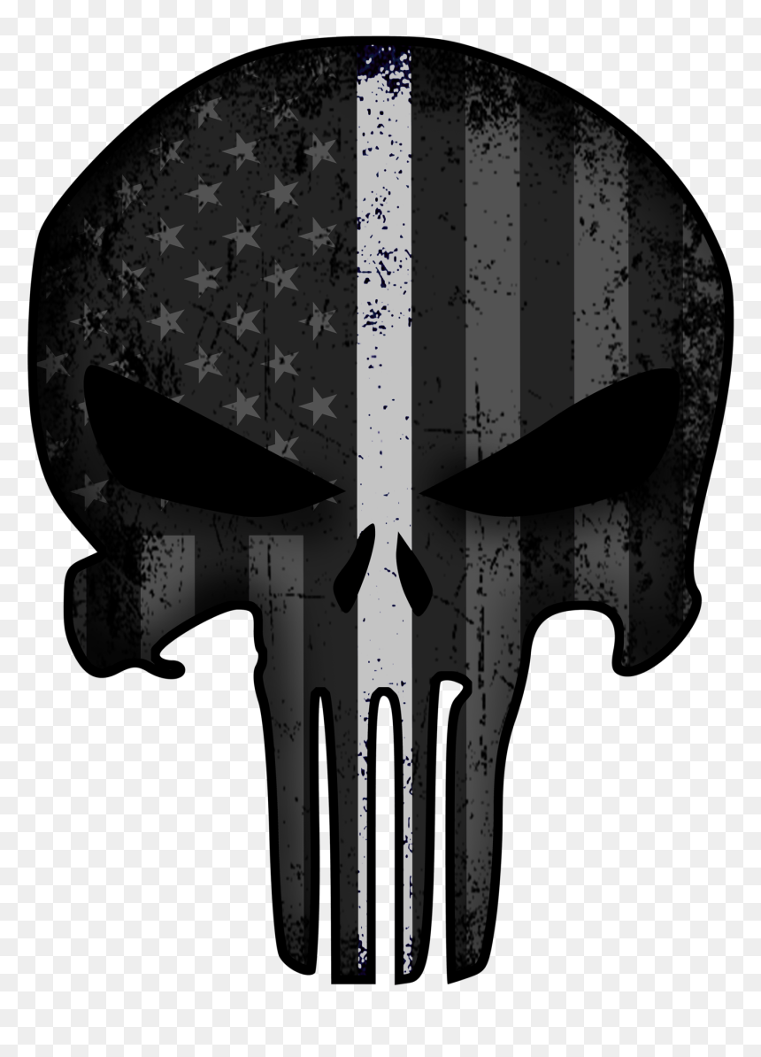 Emt Thin White Line, HD Png Download - punisher logo png