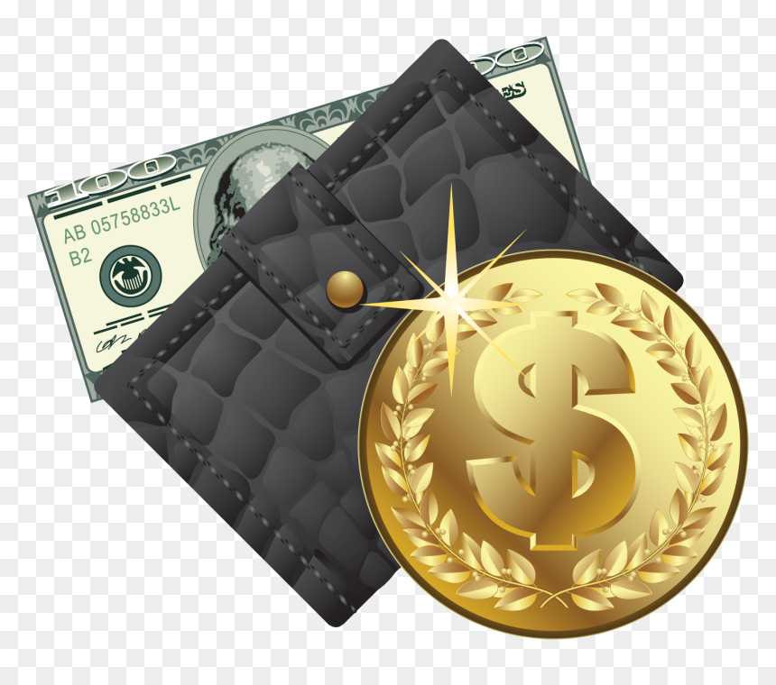 Purse With Money Image Png, Transparent Png - money png