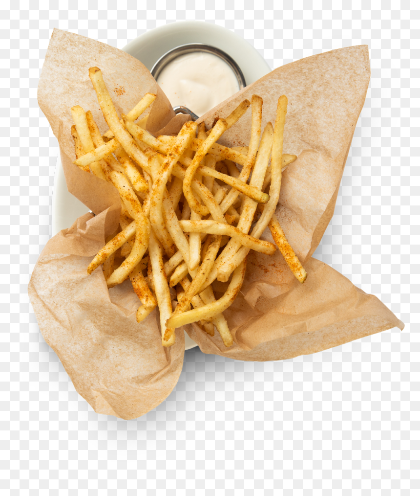 A Side Of French Fries On A Plate With A Dipping Sauce - Fast Food, HD Png Download - crab legs png