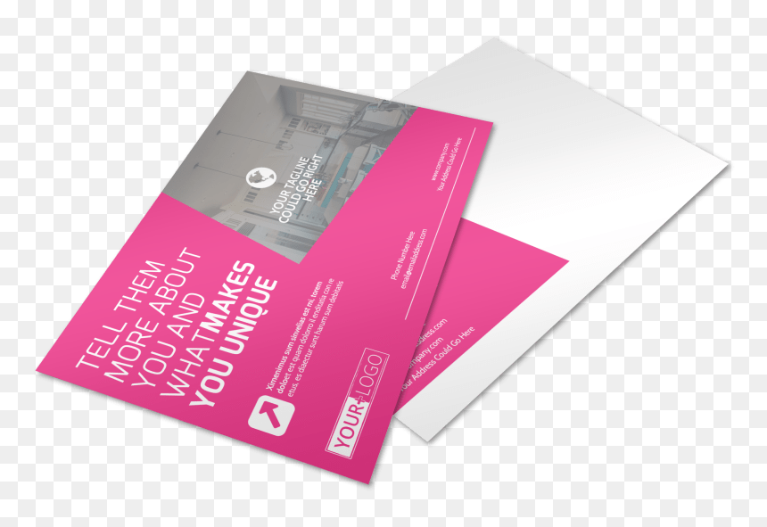 Interior Designers & Decorators Postcard Template Preview - Brochure, HD Png Download - blank postcard png