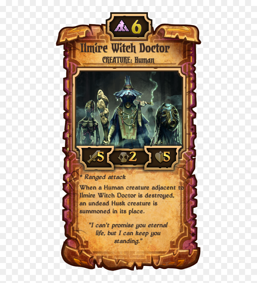 Ilmire Witch Doctor - Scrolls Cards, HD Png Download - witch doctor png