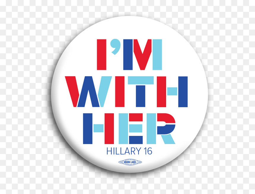 Im With Her Button, HD Png Download - hillary clinton logo png