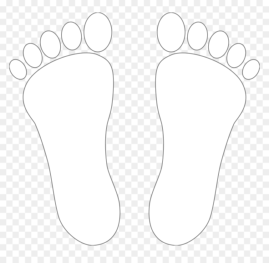 Transparent Pajamas Clipart - Foot Black And White Png, Png Download - foot icon png