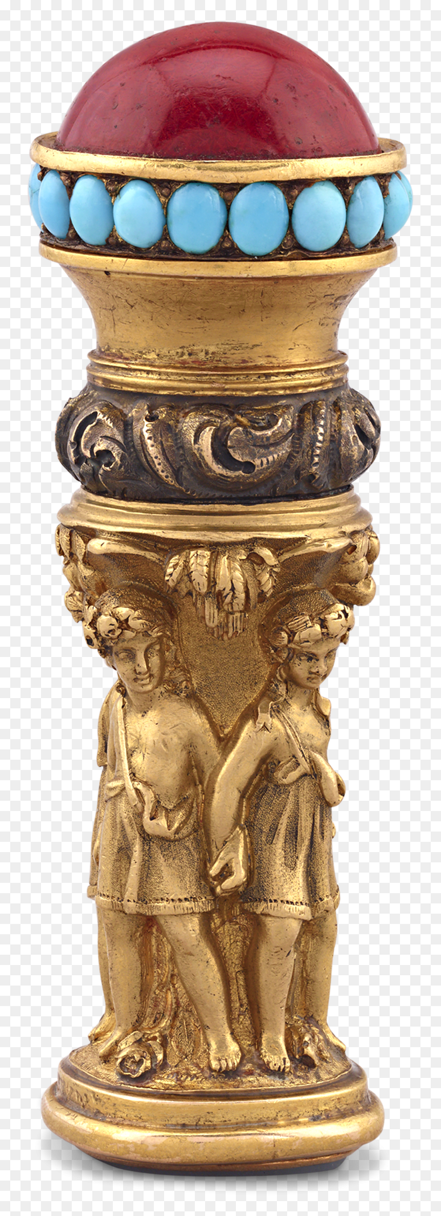 Georgian Neoclassical Gold Fob Seal - Antique, HD Png Download - elephant seal png