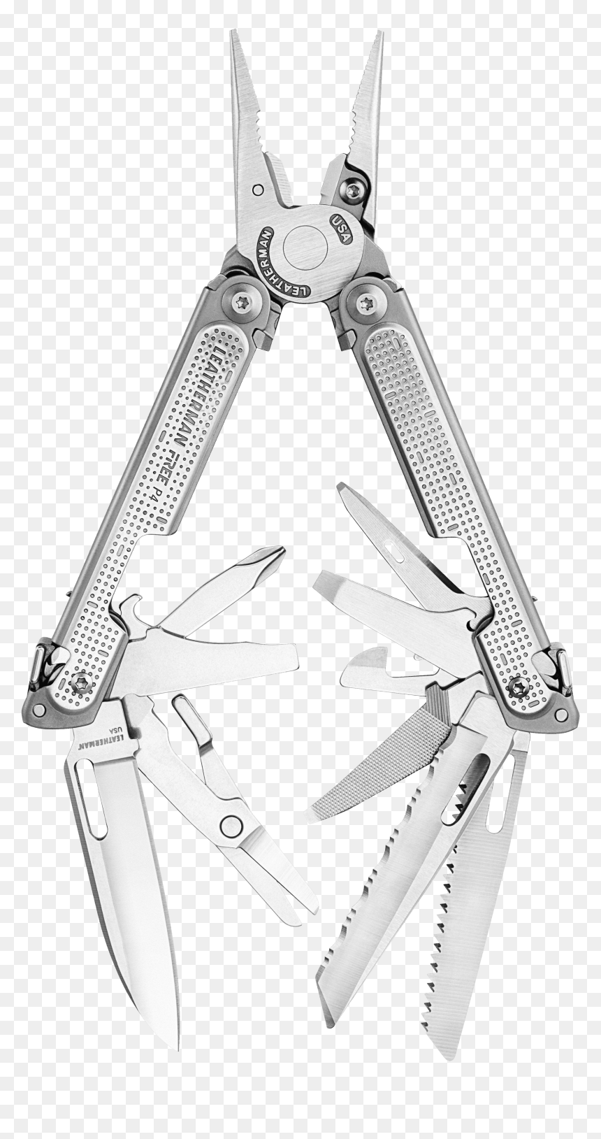 Free™ P4 - Leatherman Free P4 Tools, HD Png Download - knife png tumblr