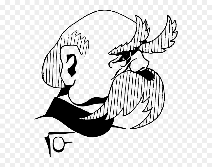 Man Svg Clip Arts - Otto Von Bismarck Cartoon Outline, HD Png Download - man .png