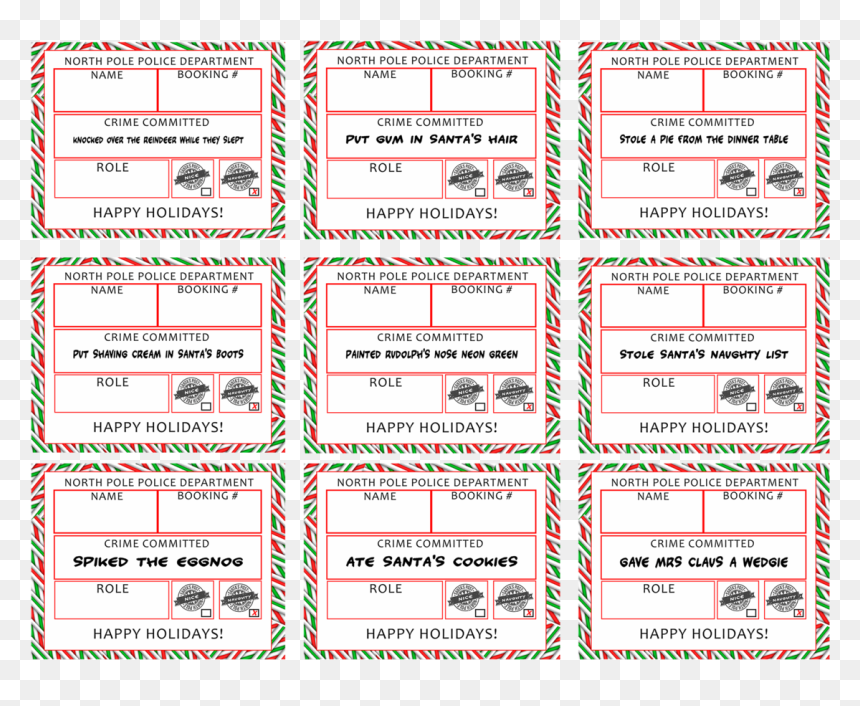Naughty List Mug Shot Printable, HD Png Download - santa boots png