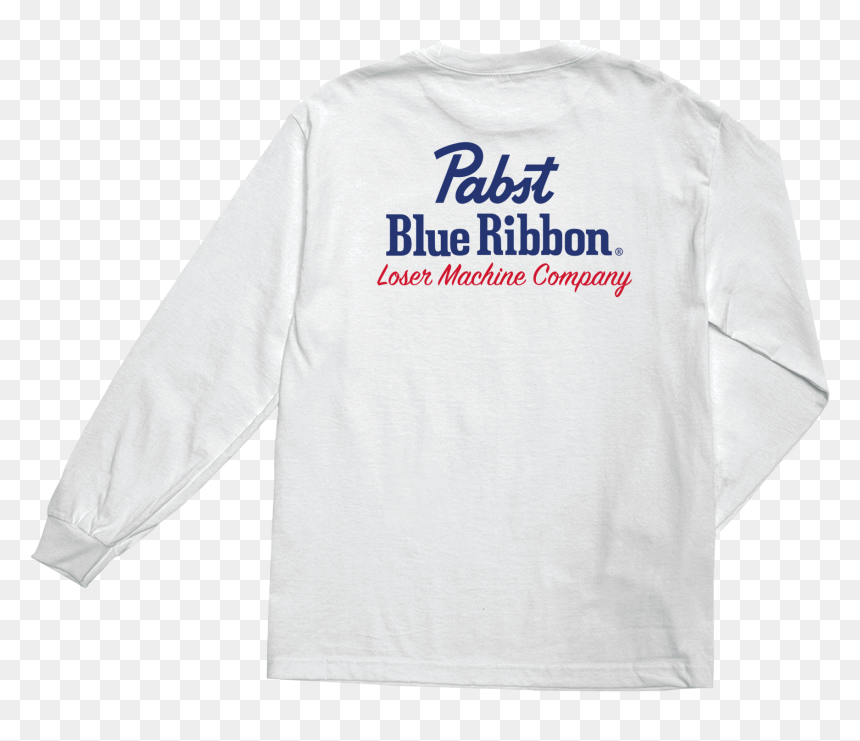 Loser Machine X Pbr Finish Line L/s T-shirt White"
 - Pabst Blue Ribbon, HD Png Download - finish line ribbon png