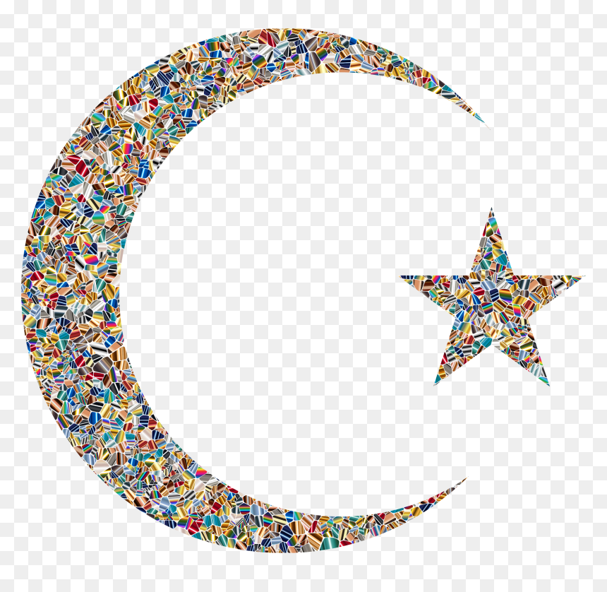 Wheel,circle,symbol - Crescent Moon With Stars, HD Png Download - crescent moon vector png