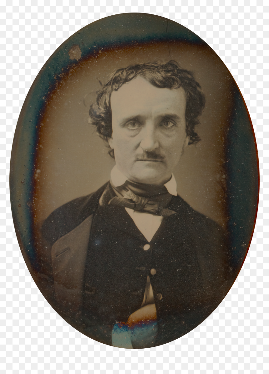 Edgar Allan Poe-circa1849 - Daguerreotype Edgar Allan Poe, HD Png Download - edgar allan poe png