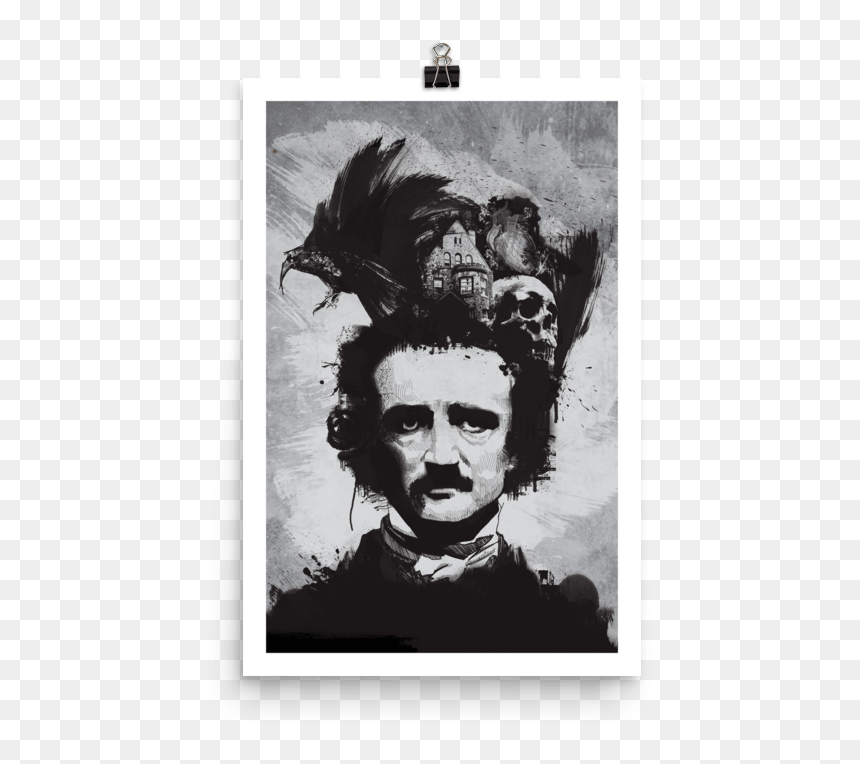 Edgar Allan Poe 11×17 Poster - There's No Beauty Without Some Strangeness, HD Png Download - edgar allan poe png