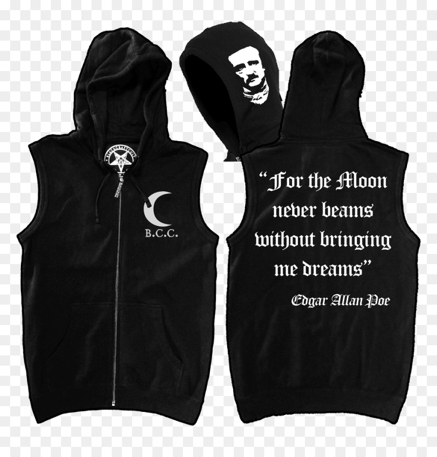 Edgar Allan Poe - Black Craft Cult Vest, HD Png Download - edgar allan poe png