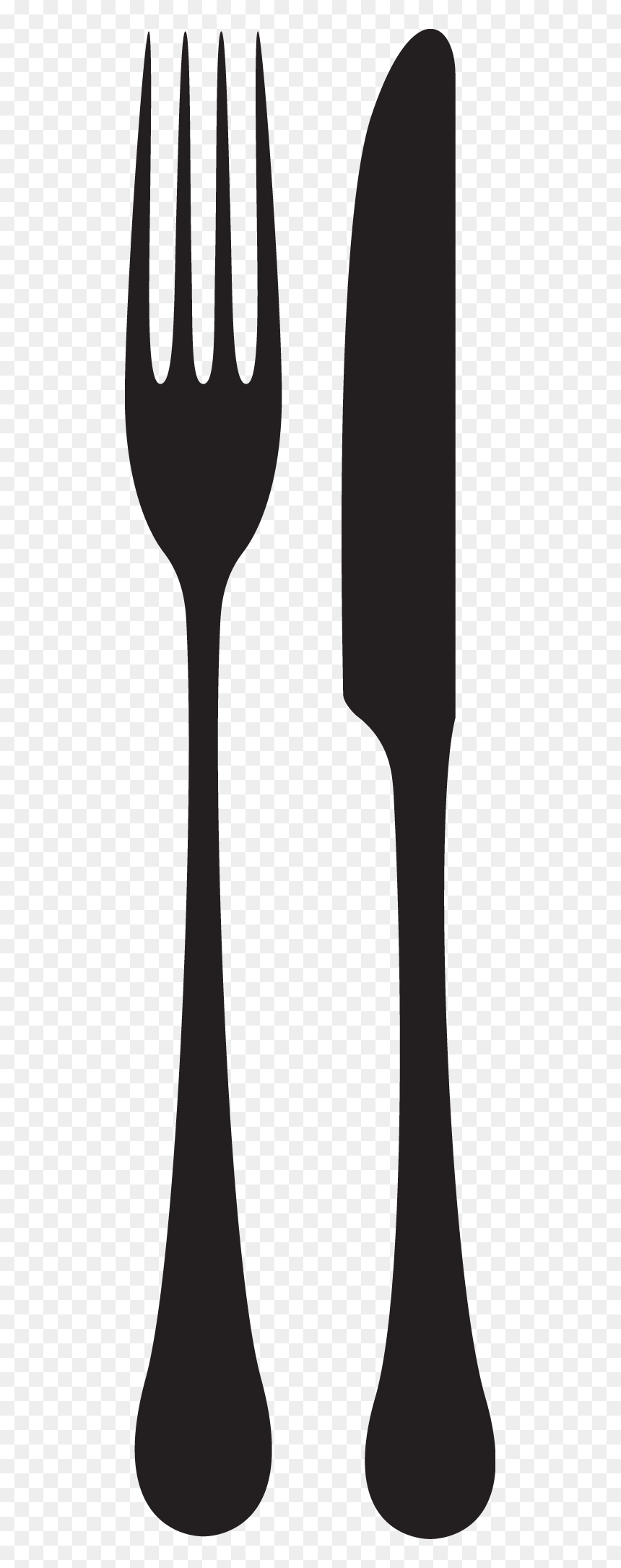 Silhouette, HD Png Download - fork silhouette png