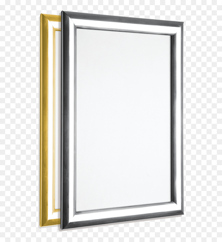 Polished Gold And Silver / Chrome Snap Poster Frames - Mirror, HD Png Download - silver frames png