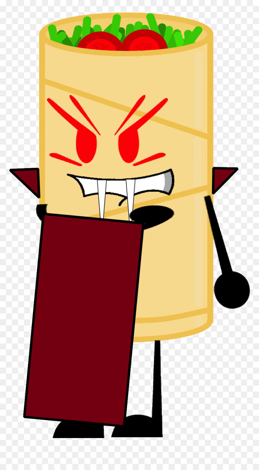 Burrito As A Vampire Vector - Vampire Burrito, HD Png Download - burrito clipart png