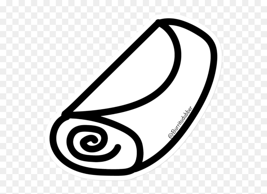 Line Art, HD Png Download - burrito clipart png