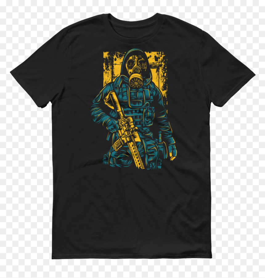 T-shirt, HD Png Download - gas mask soldier png