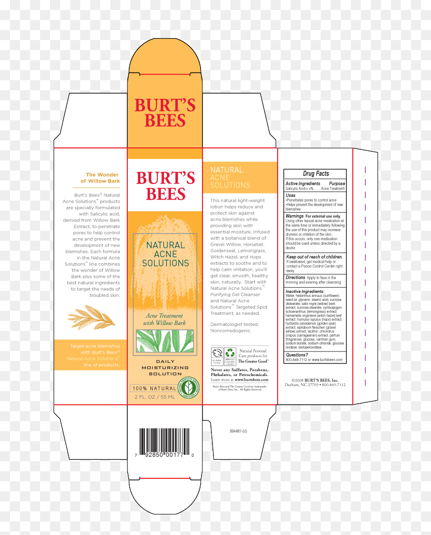 Burtsbees Natacnesolutionpkg 1, HD Png Download - burt's bees logo png