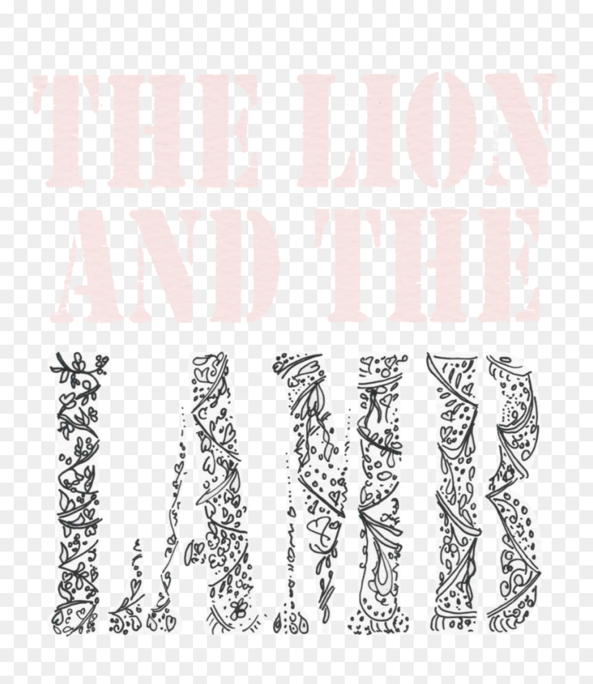 Lion And Lamb Doodle, HD Png Download - white doodle png
