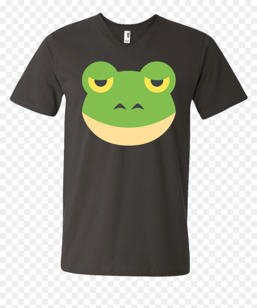 Frog Face Emoji Men"s V Neck T Shirt - T-shirt, HD Png Download - bed emoji png