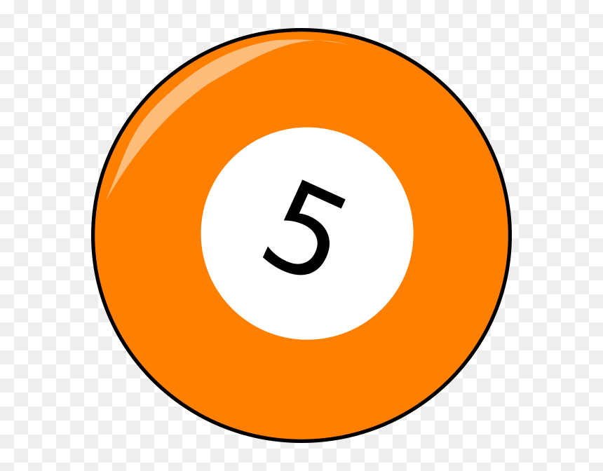 Five Billiard Clip Art - Grupo Missionario De Crianças Quadrangular, HD Png Download - cue ball png