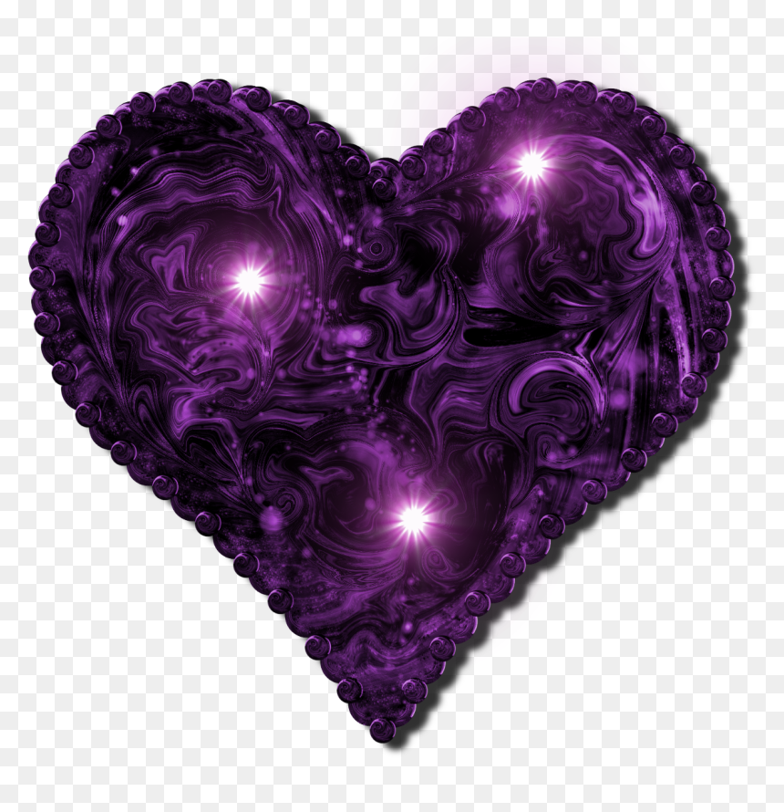 Black Heart Gothic Transparent, HD Png Download - purple swirl png