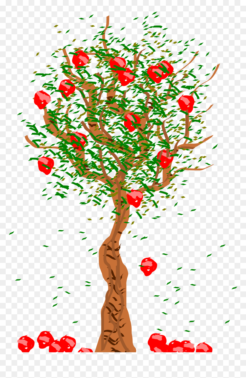 Clipart - Fruits Falling From Tree, HD Png Download - falling silhouette png