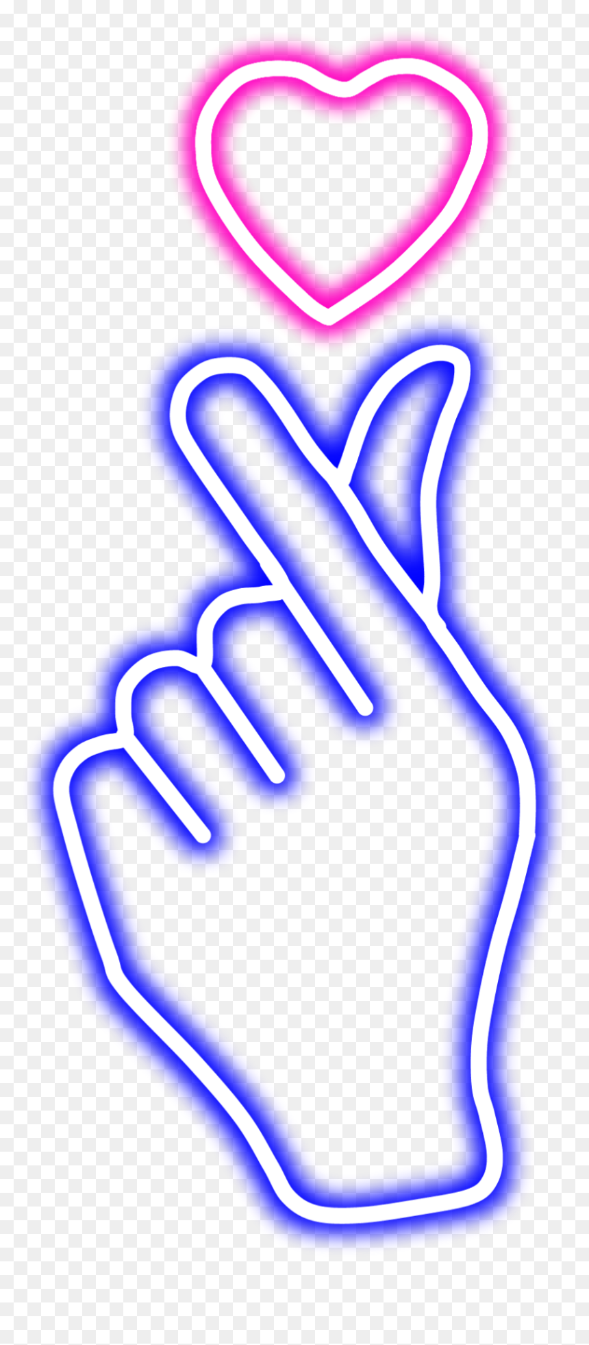 Kpop Heart, HD Png Download - luces neon png