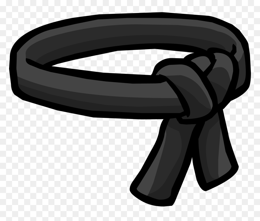 Club Penguin Rewritten Wiki - Black Ninja Belt, HD Png Download - ninja head png
